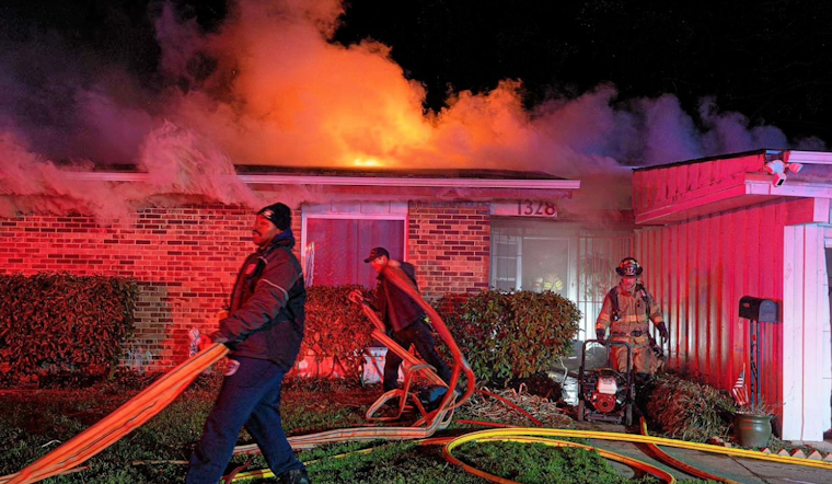 Fort Worth Fire Department Battles Blaze Amid Freezing Temperatures on Stafford Drive