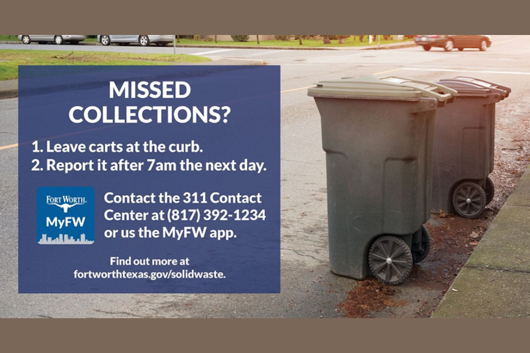 Fort Worth Pledges Commitment to Reliable Waste Collection, Advises on Correct Reporting Protocols for Missed Pickups