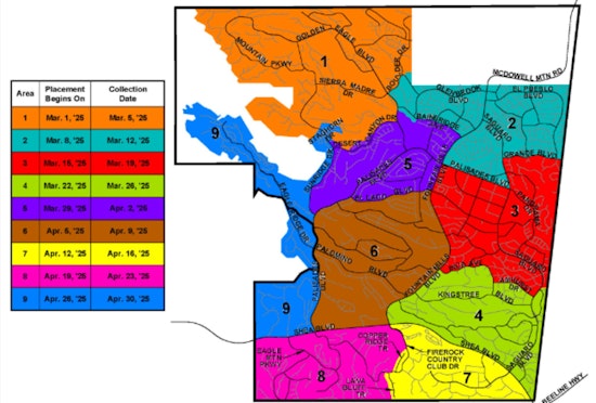 Fountain Hills Announces 2025 Residential Bulk Waste Collection Schedule Starting March
