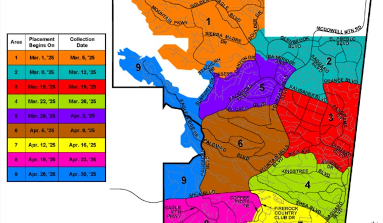 Fountain Hills Announces 2025 Residential Bulk Waste Collection Schedule Starting March