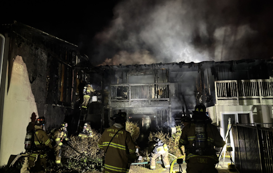 Four Residences Uninhabitable After Two-Alarm Fire Rages in Campbell Apartment Building