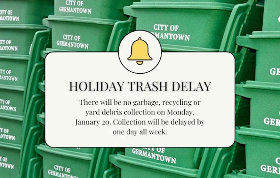 Germantown City Offices to Close in Observance of Martin Luther King Jr. Day, Waste Collection Adjusted