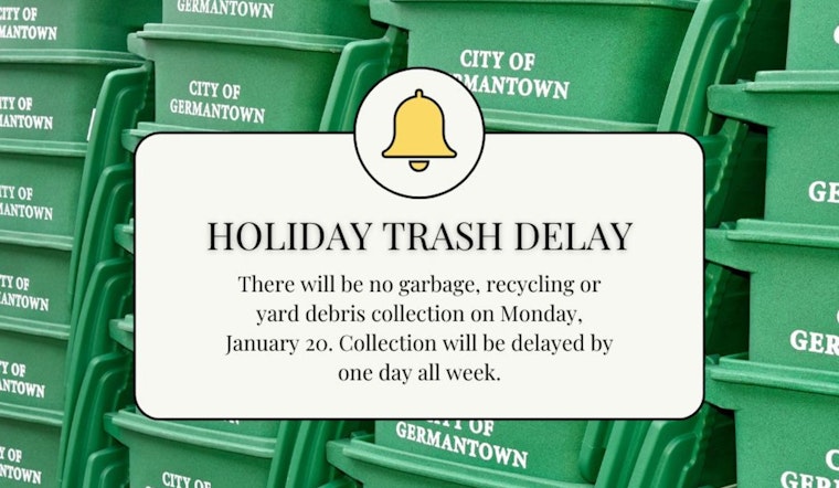 Germantown City Offices to Close in Observance of Martin Luther King Jr. Day, Waste Collection Adjusted