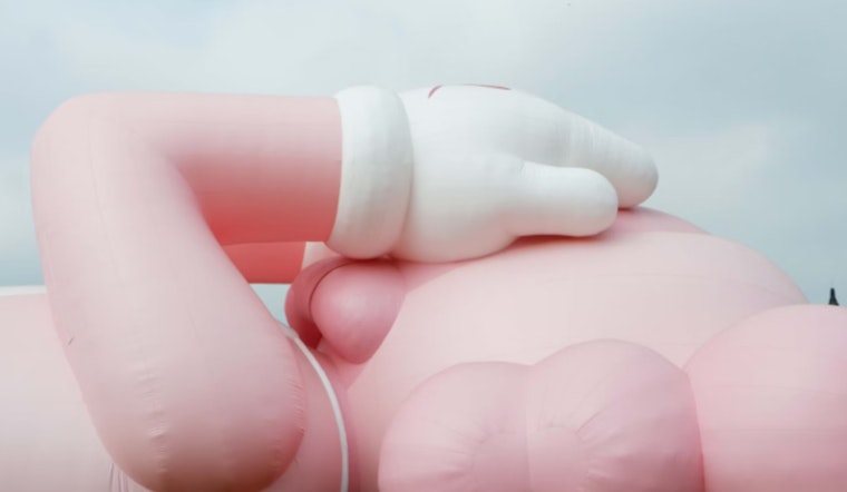 Giant Pink Inflatable Art Takes Over Downtown Boston in "Winteractive" Exhibit