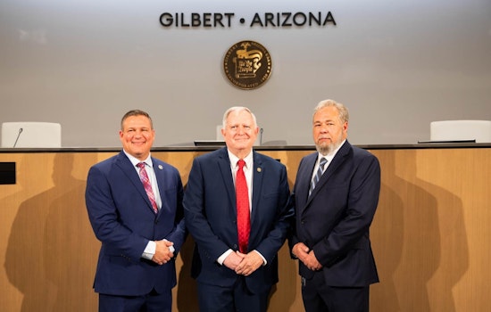 Gilbert Welcomes Newly Elected Officials: Scott Anderson Takes Oath as Mayor with Councilmembers Buckland and Lyons