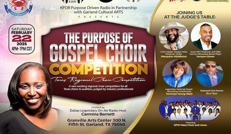 Gospel Choirs from Across Texas to Compete in Uplifting Showcase at Garland's Granville Arts Center