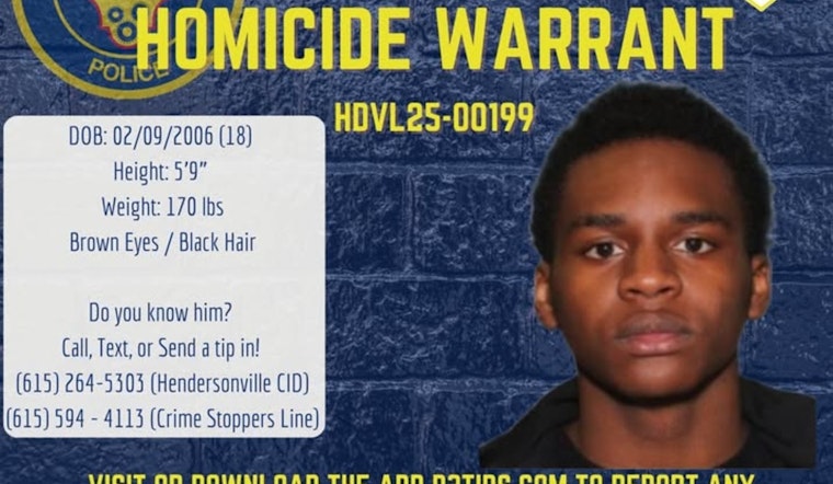 Hendersonville Police Seek Public's Help in Locating Suspect Amani Terrell Jordan for Murder