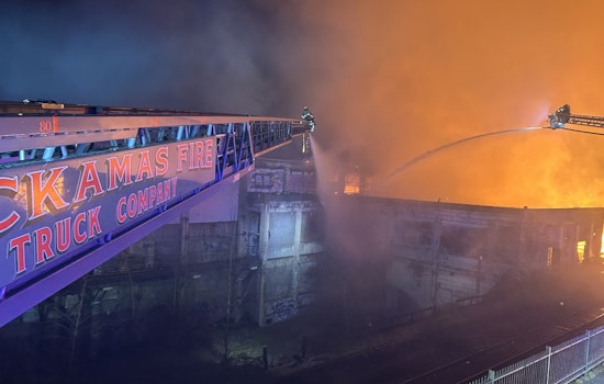Historic Blue Heron Paper Mill in Oregon City Engulfed in Flames, Sparks Major Emergency Response