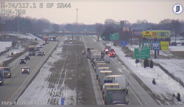 Indianapolis Man Hospitalized After Two-Vehicle Crash on I-74 in Shelby County