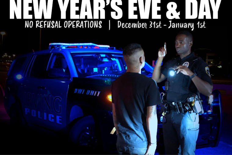 Irving Police Department Intensifies DUI Enforcement to Ensure Safe New Year Celebrations