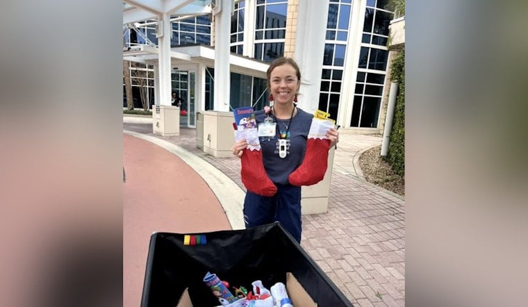 Jacksonville Beach Police Spread Holiday Cheer to Wolfson’s Children’s Hospital with Extra Stockings