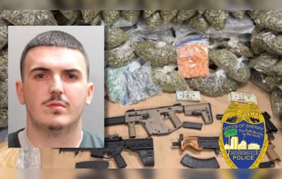 Jacksonville Burglary Call Leads to Arrest and Major Drug and Weapons Seizure