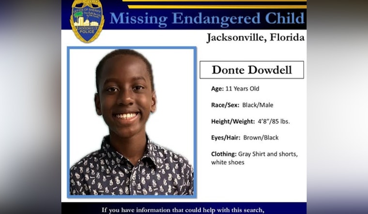 Jacksonville Community Relieved as Missing 11-Year-Old Donte Dowdell Found Safe