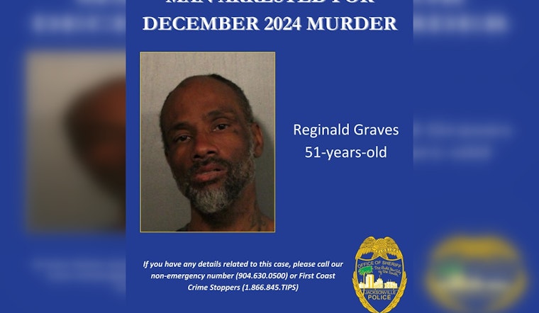 Jacksonville Man Charged with Murder in December Homicide Case, Held at Duval County Jail