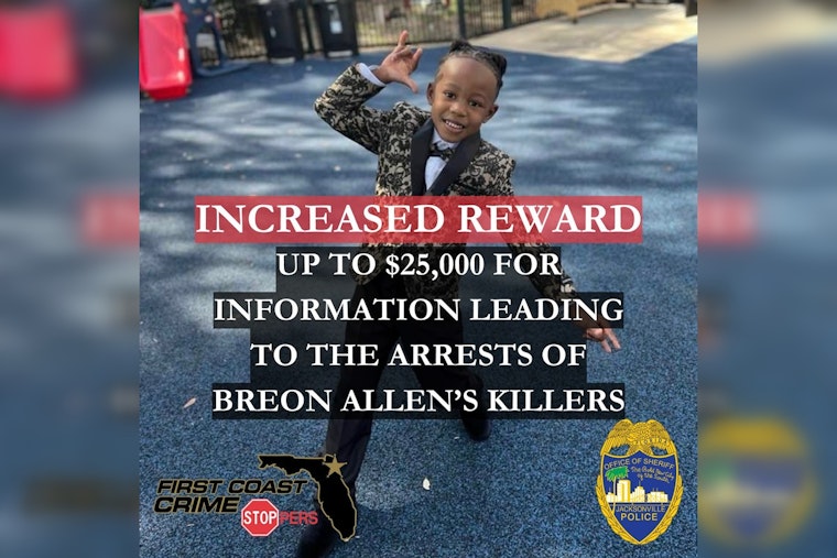 Jacksonville Sheriff's Office Offers $25,000 for Information on Child's Killer