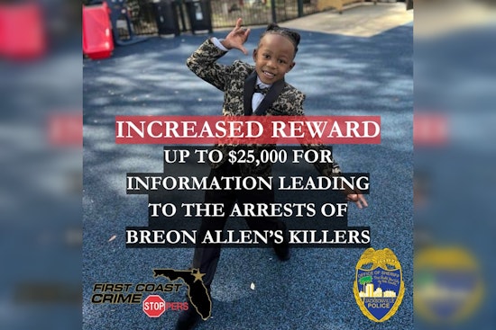 Jacksonville Sheriff's Office Offers $25,000 for Information on Child's Killer