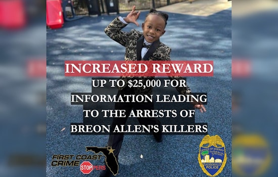 Jacksonville Sheriff's Office Offers $25,000 for Information on Child's Killer