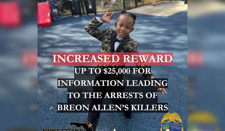 Jacksonville Sheriff's Office Offers $25,000 for Information on Child's Killer