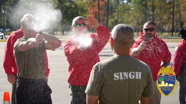 Jacksonville Sheriff's Office Recruits Endure Pepper Spray Training for Real-World Preparedness