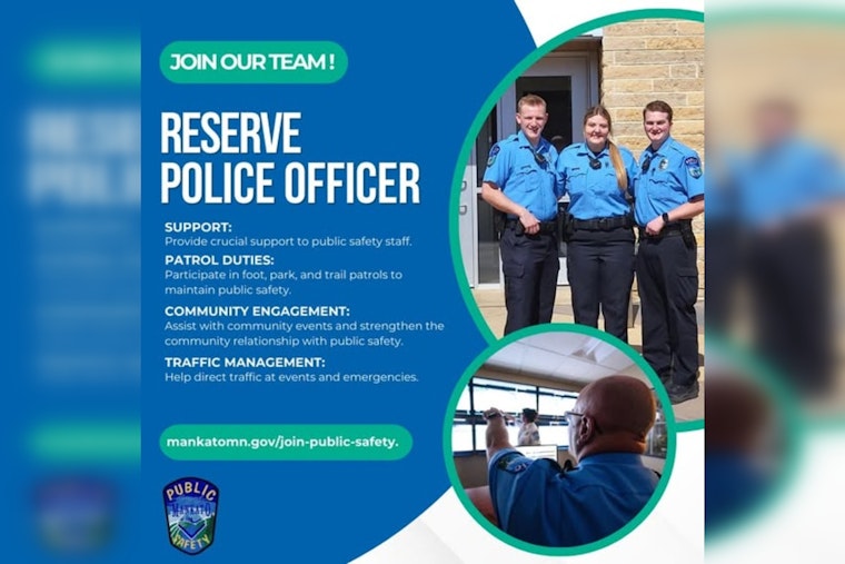 Join Mankato's Finest, City Seeks Volunteer Reserve Police Officers to Enhance Public Safety