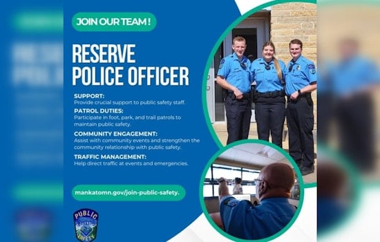 Join Mankato's Finest, City Seeks Volunteer Reserve Police Officers to Enhance Public Safety