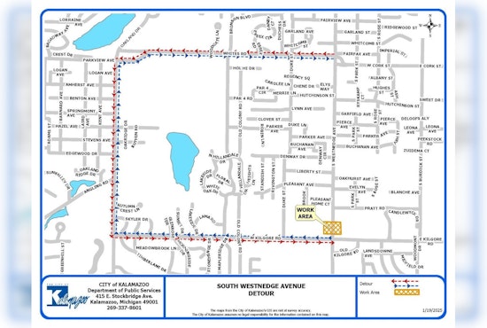 Kalamazoo Water Main Break Closes Key Intersection, Commuters Detoured