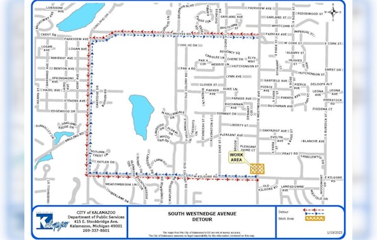 Kalamazoo Water Main Break Closes Key Intersection, Commuters Detoured