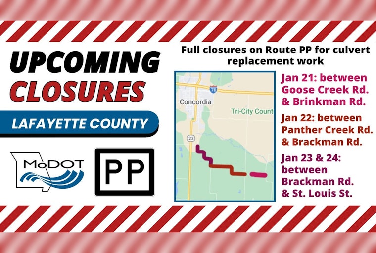 Kansas City Area Road Closures Announced by MoDOT from Jan 21-24 for Maintenance Work