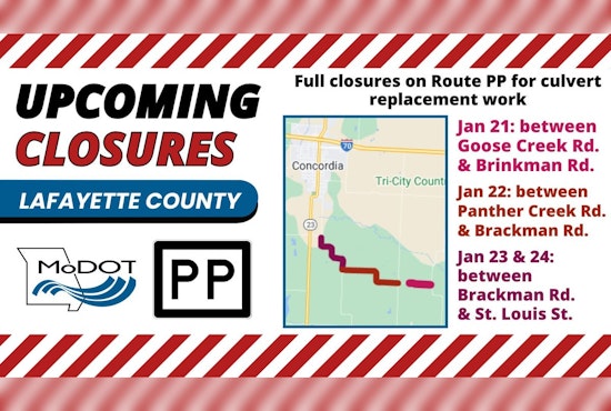 Kansas City Area Road Closures Announced by MoDOT from Jan 21-24 for Maintenance Work