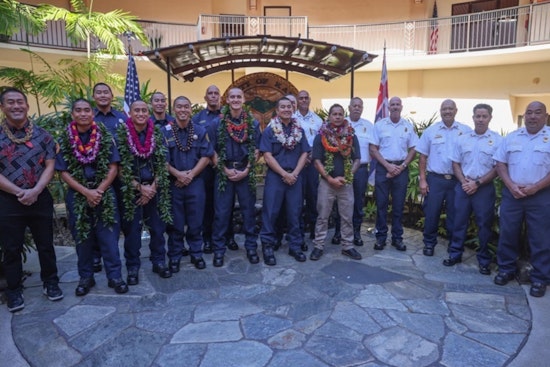 Kaua‘i Fire Department Welcomes Four New Members, Elevates Two Veterans in Līhu‘e Ceremony