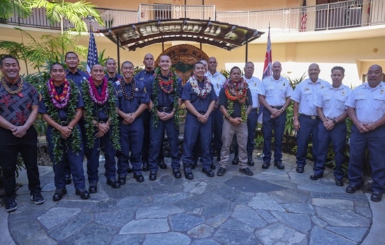 Kaua‘i Fire Department Welcomes Four New Members, Elevates Two Veterans in Līhu‘e Ceremony