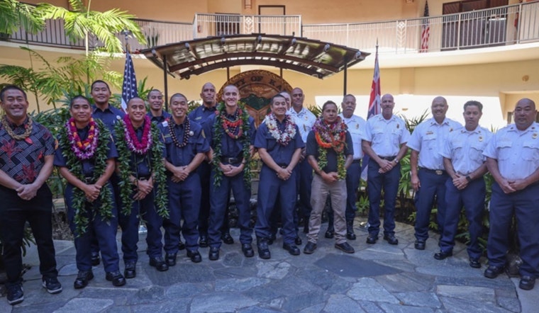 Kaua‘i Fire Department Welcomes Four New Members, Elevates Two Veterans in Līhu‘e Ceremony