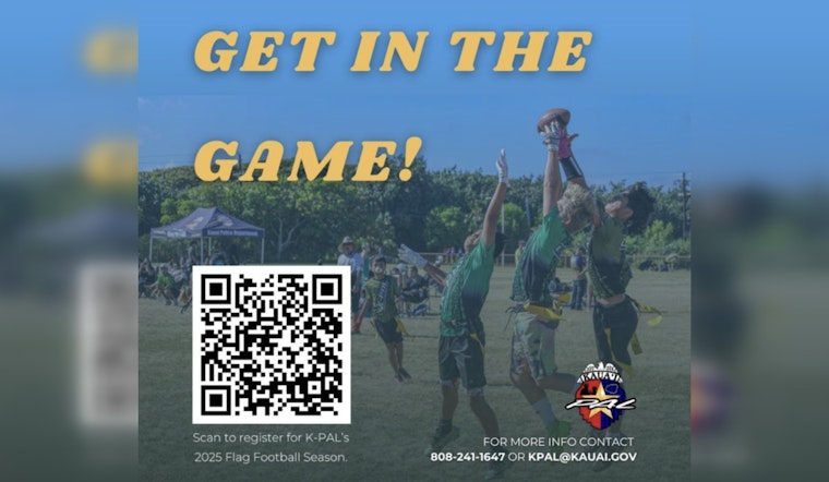 Kaua‘i's Young Athletes Prepare for 2025 K-PAL Flag Football Season, Coaches Volunteers Needed