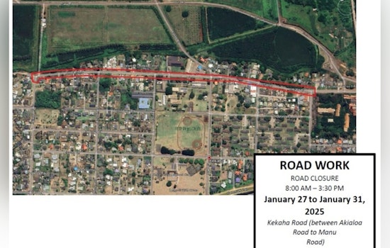 Kekaha Road Resurfacing Project to Impact Traffic January 27-31 with One Lane Access and No Parking Zones