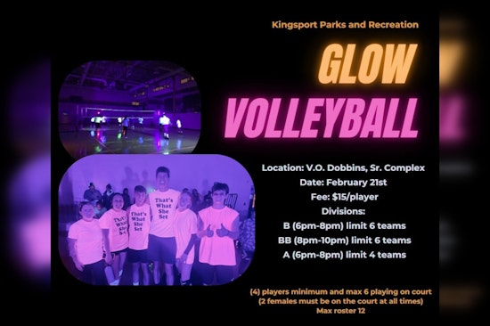 Kingsport Lights Up the Night with Glow Volleyball Event at V.O. Dobbins, Sr. Complex