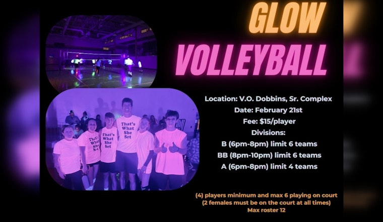Kingsport Lights Up the Night with Glow Volleyball Event at V.O. Dobbins, Sr. Complex