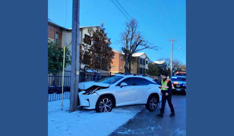 Lake Dallas Police Warn of Black Ice After Single-Vehicle Accident on E Swisher Road