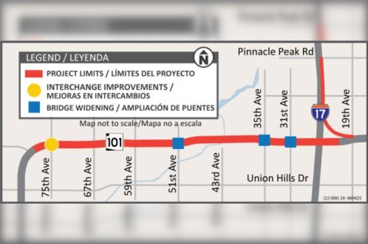 Lane Closures on Loop 101 Span to Affect Night Travel Through Mid-January 2025
