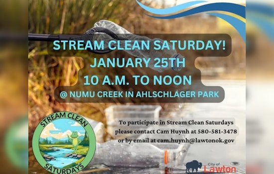 Lawton Community Unites for "Stream Clean Saturday" at Ahlschlager Park to Enhance Local Environment