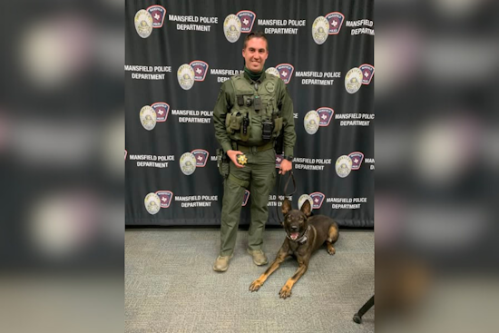 Mansfield Police Department Honors K-9 Stache with Retirement Ceremony After Years of Dedicated Service