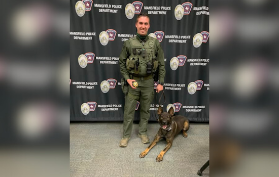 Mansfield Police Department Honors K-9 Stache with Retirement Ceremony After Years of Dedicated Service