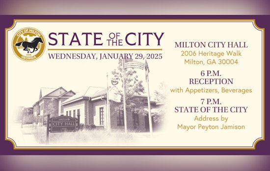 Mayor Peyton Jamison Invites Milton Residents to State of the City Event at City Hall