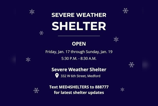 Medford Mobilizes Severe Weather Shelter for Residents as Temperatures Plummet