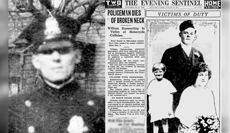 Milwaukee Police Honor Fallen Officer William Kammerling on Anniversary of Line-of-Duty Death in 1922