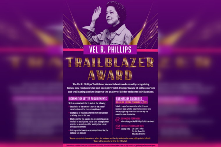 Milwaukee Seeks Nominations for 2025 Vel R. Phillips Trailblazer Award Honoring Women Leaders