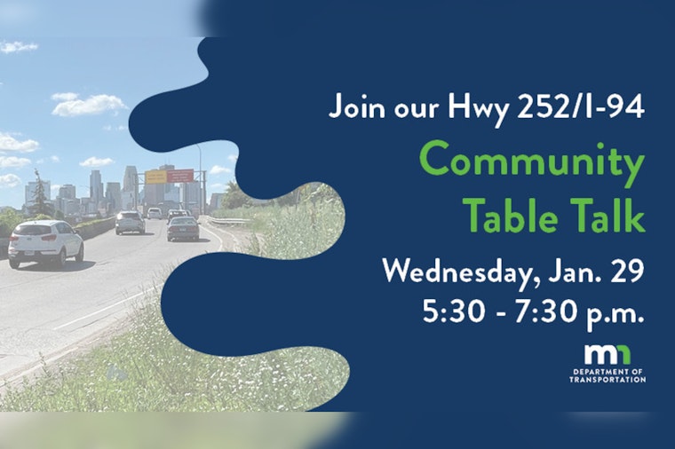 Minnesota Residents Invited to Discuss Hwy 252/I-94 Future in Virtual Community Table Talk