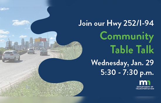 Minnesota Residents Invited to Discuss Hwy 252/I-94 Future in Virtual Community Table Talk
