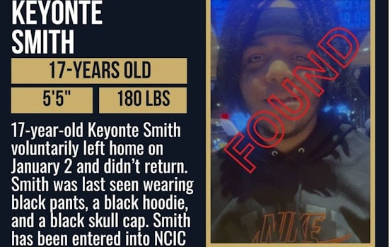 Missing Teen Keyonte Smith Safely Located and Reunited with Family