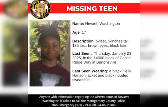 Montgomery County Police Intensify Search for Missing Teen Nevaeh Washington