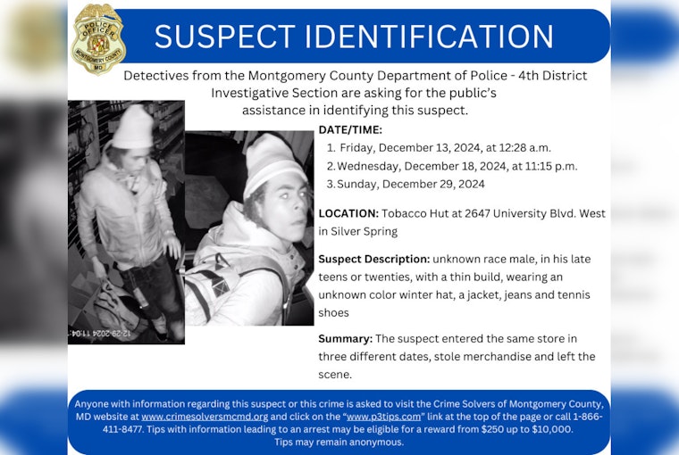Montgomery County Police Seek Help to Crack String of Burglaries, Offer Reward for Tips Leading to Arrest
